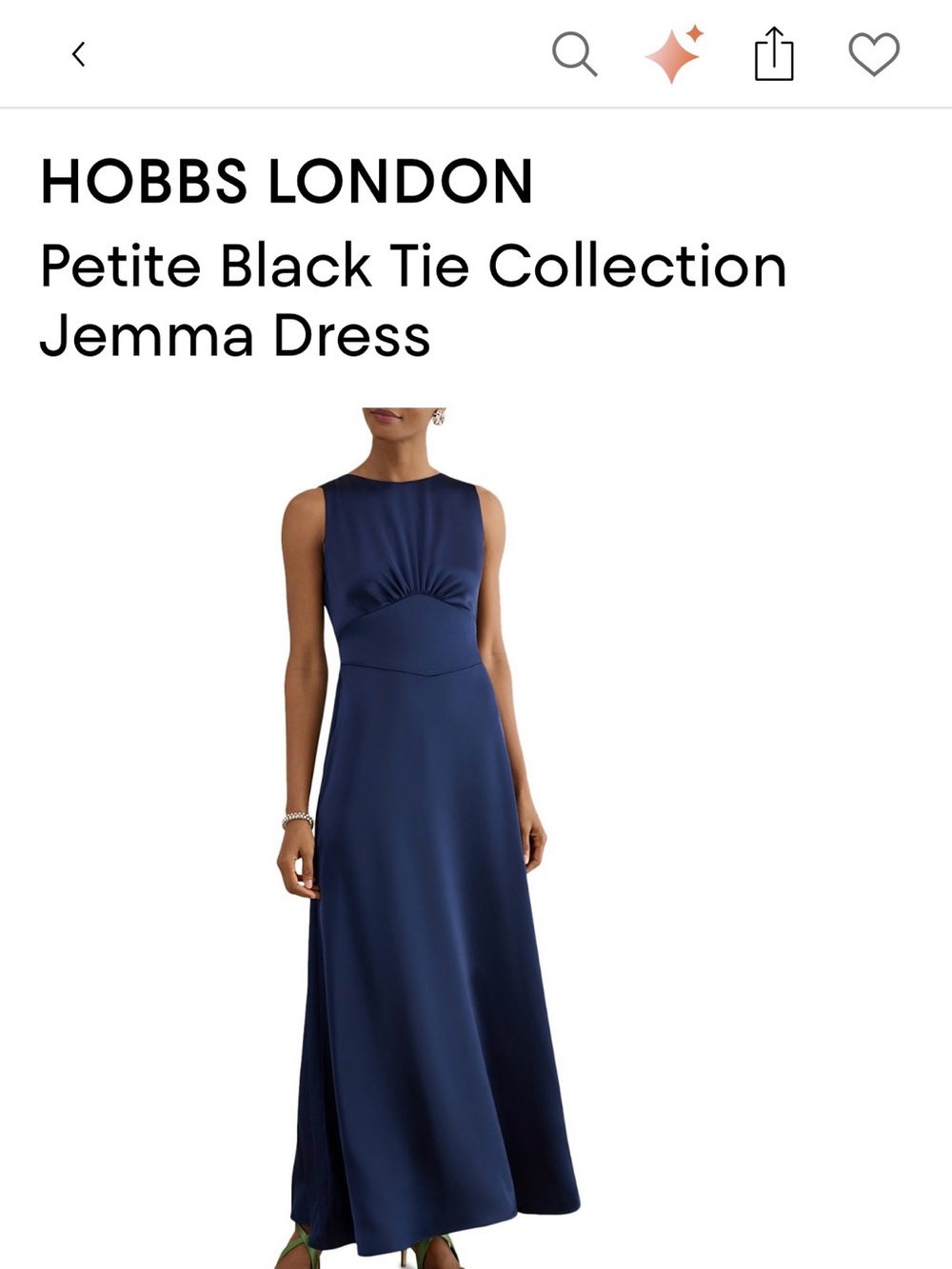 Hobbs London Jemma Maxi Dress in Navy